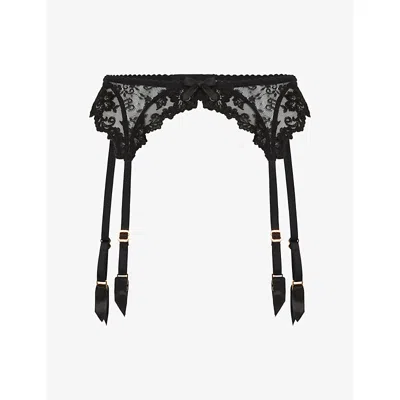 Agent Provocateur Womens Josephine Lace Suspenders Black