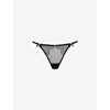 Agent Provocateur Womens Lorna Black Lorna High-rise Mesh Thong