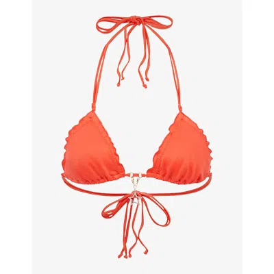 Agent Provocateur Womens Orange Berry Triangle Bikini Top