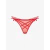 Agent Provocateur Womens Red Nicki Tulle Thong Xl In Red