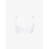 Agent Provocateur Alysia Bow-detailed Embroidered Tulle Underwired Bra In White