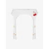 Agent Provocateur Womens White/red Perri Cherry-embroidered Sheer-tulle Suspenders In Multi