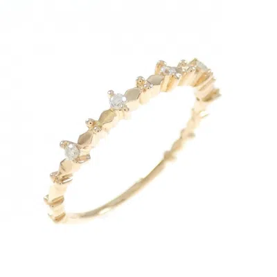 Pre-owned Agete Pink Gold (18k) Band Ring ()