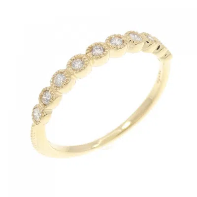 Pre-owned Agete Yellow Band Ring ()