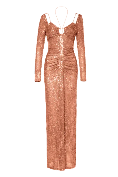 Aggi By Halewski Dress Dianna Apricot Brandy