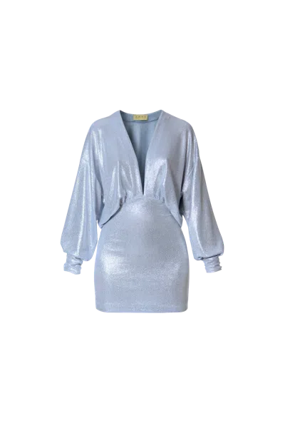 Aggi By Halewski Dress Shelby Celestial Blue In Gray