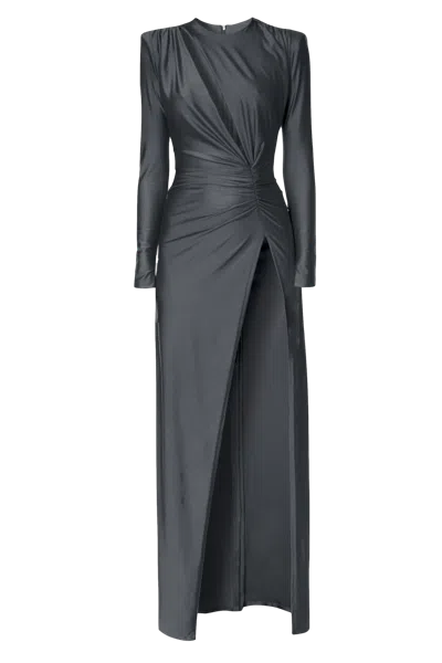 Aggi By Halewski Dress Adriana Smoked Pearl In Grey