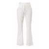 Aggi By Halewski Women's Ally Off White Embroidered Lace Pants - Long