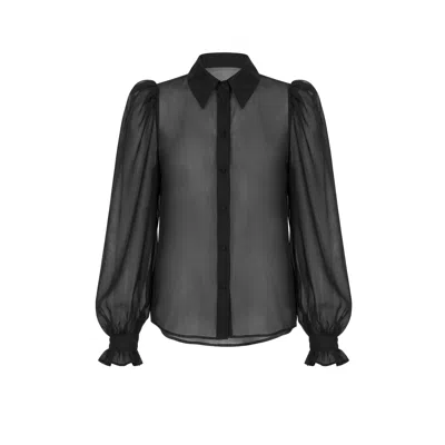 Aggi By Halewski Women's Anita Black Blouse