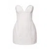 Aggi By Halewski Women's Azalia Off White Lace Embroidered Mini Dress In White