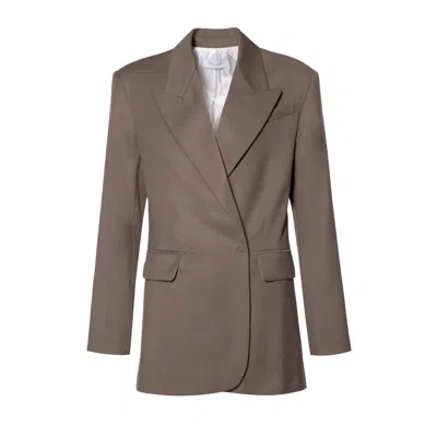 Aggi By Halewski Women's Blair Brown Melange Oversized Blazer