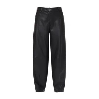 Aggi By Halewski Women's Brogan Baggy Black Low-rise Baggy Trousers In Multi