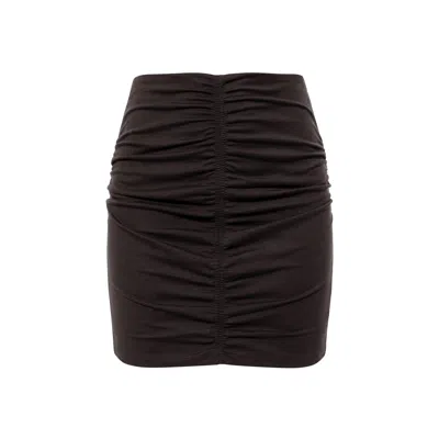 Aggi By Halewski Women's Brown Ruth Dark Chocolate Mini Skirt In Black