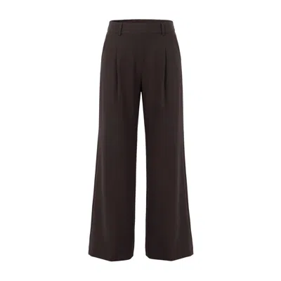 Aggi By Halewski Women's Brown Stella Dark Chocolate Trousers