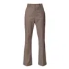 Aggi By Halewski Women's Camilla Brown Melange Flared Trousers In Brown