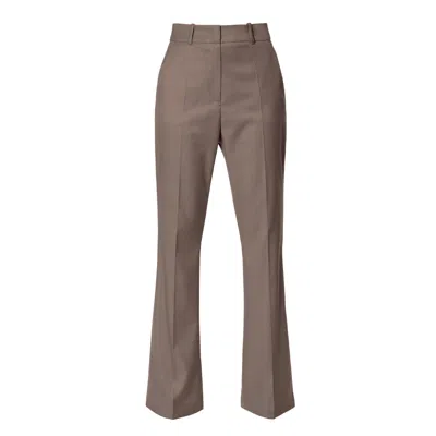 Aggi By Halewski Women's Camilla Brown Melange Flared Trousers