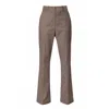 Aggi By Halewski Women's Camilla Brown Melange Trousers - Long In Brown