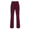 Aggi By Halewski Women's Pink / Purple Camilla Burgundy Wine Flared Trousers - Long In Burgundy