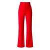Aggi By Halewski Women's Camilla Red Flared Trousers - Long In Red