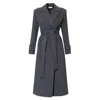Aggi By Halewski Women's Cartney Baltic Grey Maxi Coat In Grey