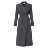 Aggi By Halewski Women's Cartney Baltic Grey Maxi Coat In Gray