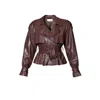 Aggi By Halewski Women's Collins Chocolate Brown Short Trench Jacket In Brown