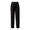 Aggi By Halewski Women's Frankie Fashion Black Wide Trousers - Long In Black
