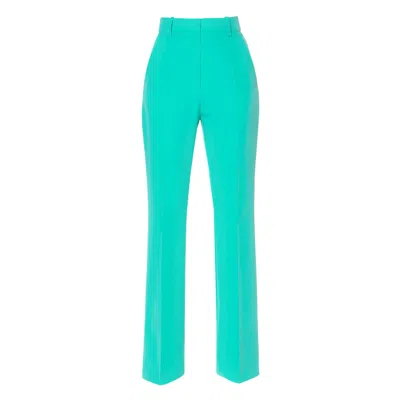 Aggi By Halewski Women's Green Kyle Mexicali Turquoise High Waist Trousers - Long