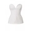 Aggi By Halewski Women's Lamia  Off White Embroidered Lace Corset Top