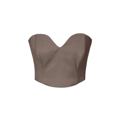Aggi By Halewski Women's Lara Brown Melange Corset