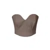 Aggi By Halewski Women's Lara Brown Melange  Crop Corset In Brown