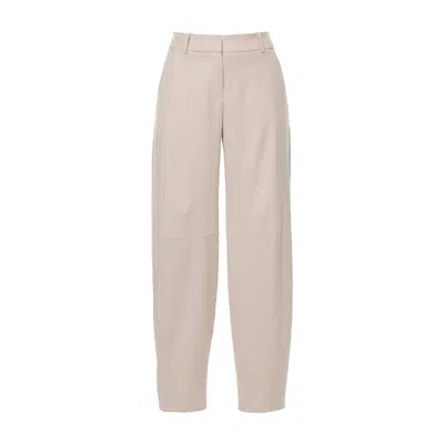Aggi By Halewski Women's Neutrals Devi Baggy Sheer Dew Pants In White