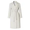 Aggi By Halewski Women's Neutrals Michelle Cold Ivory Midi Coat In White