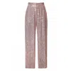 Aggi By Halewski Women's Neutrals Omena Dusty Sparkle Wide Sequin Pants