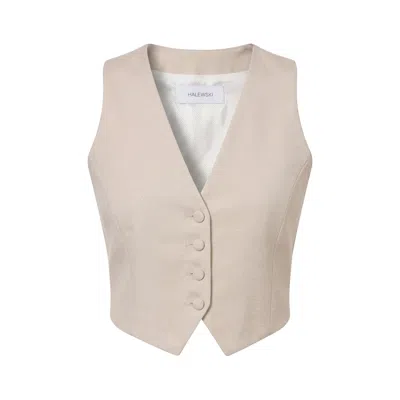 Aggi By Halewski Women's Neutrals Sylvia Sheer Dew Vest