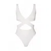 Aggi By Halewski Women's Nola Off White Bodysuit In White