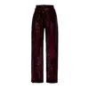 Aggi By Halewski Women's Omena Purple Sparkle Wide Sequin Pants With Slits In Purple