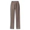 Aggi By Halewski Women's Ophelie Brown Melange Wide Suit Trousers In Brown