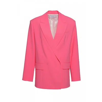 Aggi By Halewski Women's Petra Barbie Pink Oversized Blazer