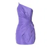 Aggi By Halewski Women's Pink / Purple Alisson Purple Opulence Taffeta Mini Cocktail Dress In Pink/purple