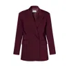 Aggi By Halewski Women's Pink / Purple Blair Burgundy Wine Oversized Blazer In Pink/purple