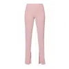 Aggi By Halewski Women's Pink / Purple Iggy Dirty Pink Slim Fitted Pants With Slits