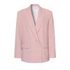 Aggi By Halewski Women's Pink / Purple Petra Dirty Pink Oversized Blazer