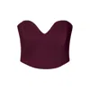 Aggi By Halewski Women's Pink / Purple Lara Burgundy Wine Corset In Burgundy