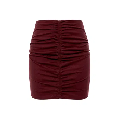 Aggi By Halewski Women's Red Ruth Burgundy Skirt