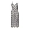 Aggi By Halewski Women's Silver Marilyn Magnetic Glow Maxi Retro Sequin Dress In Silver