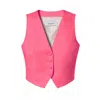Aggi By Halewski Women's Sylvia Barbie Pink Suit Vest