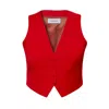 Aggi By Halewski Women's Sylvia Red Suit Vest In Red