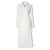 Aggi By Halewski Women's Tilda Off White Long Coat
