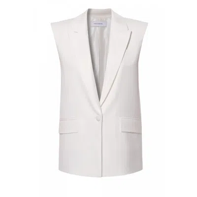 Aggi By Halewski Women's Ursula Off White Long Vest
